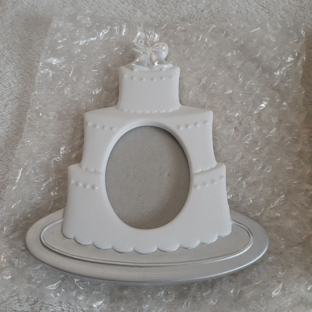 Russ White Lace And Promises Porcelain Wedding Novelty Cake Small Photo Frame - Picture 4 of 6